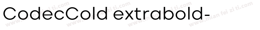 CodecCold extrabold字体转换